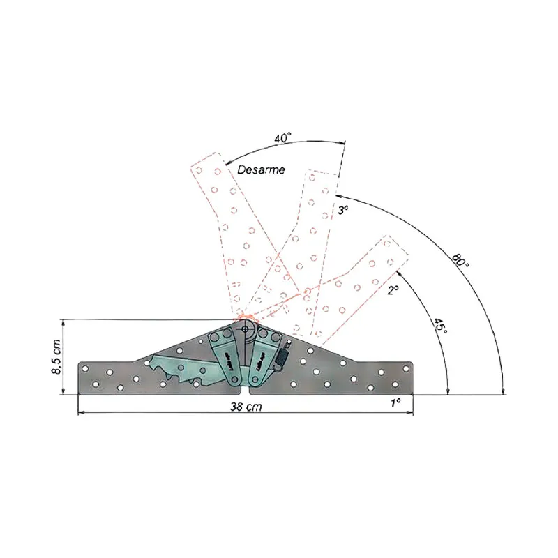 C26103 – CATRACA TRIÂNGULO SOFÁ CAMA BRANCO ESTENDIDO